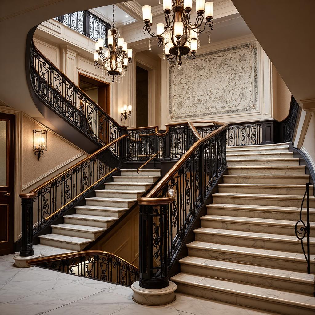 Refinished commercial metal railings