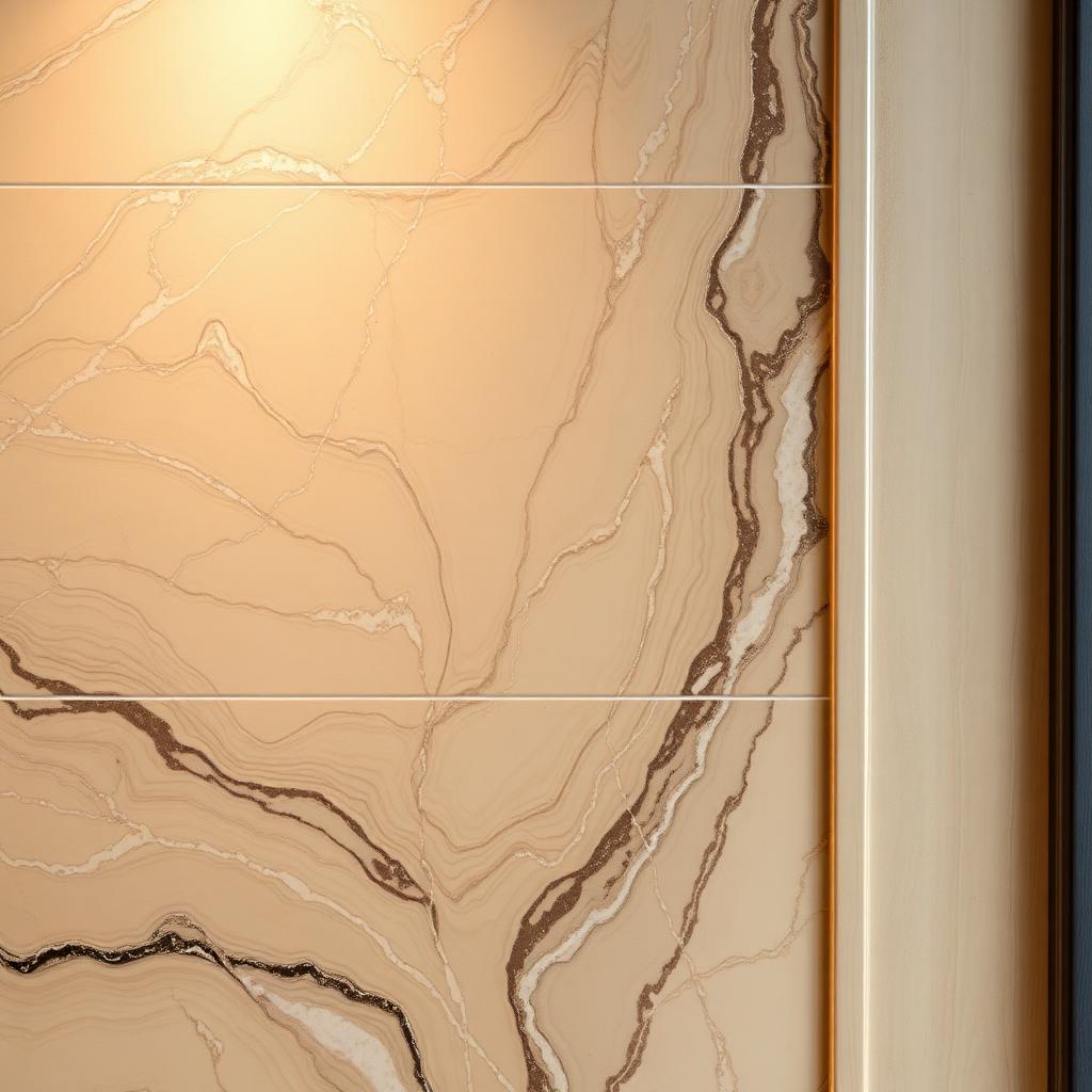 Custom wood graining on interior door detail